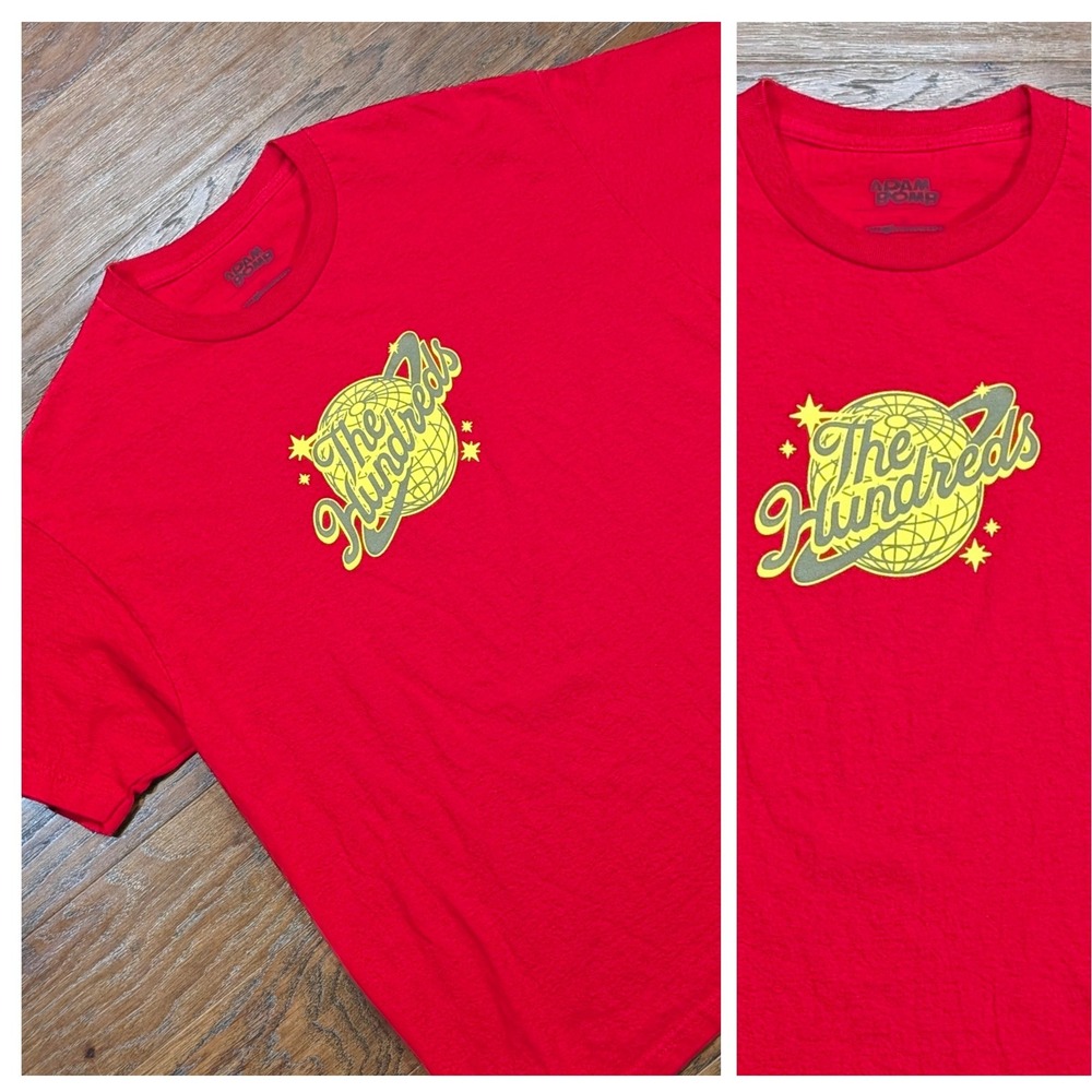 The Hundreds Adam Bomb Graphic T Shirt Red‎ Mens Size Large 21.5x27